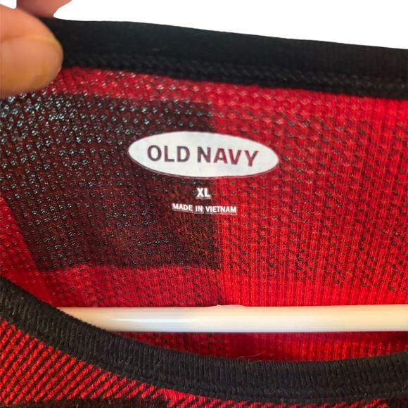 Old Navy Red and Black Checkered Shirt - Picture 2 of 4